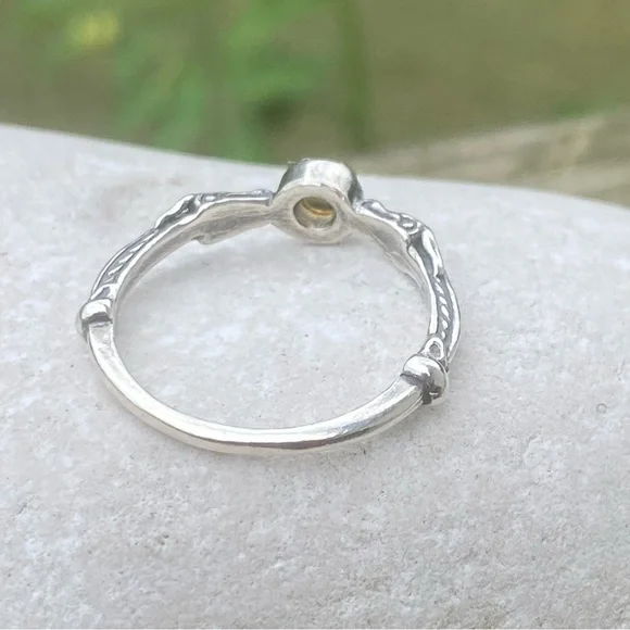 Celtic Dragon Ring .925 Sterling Silver w/ genuine citrine sz 9 medieval dragon - Picture 10 of 16